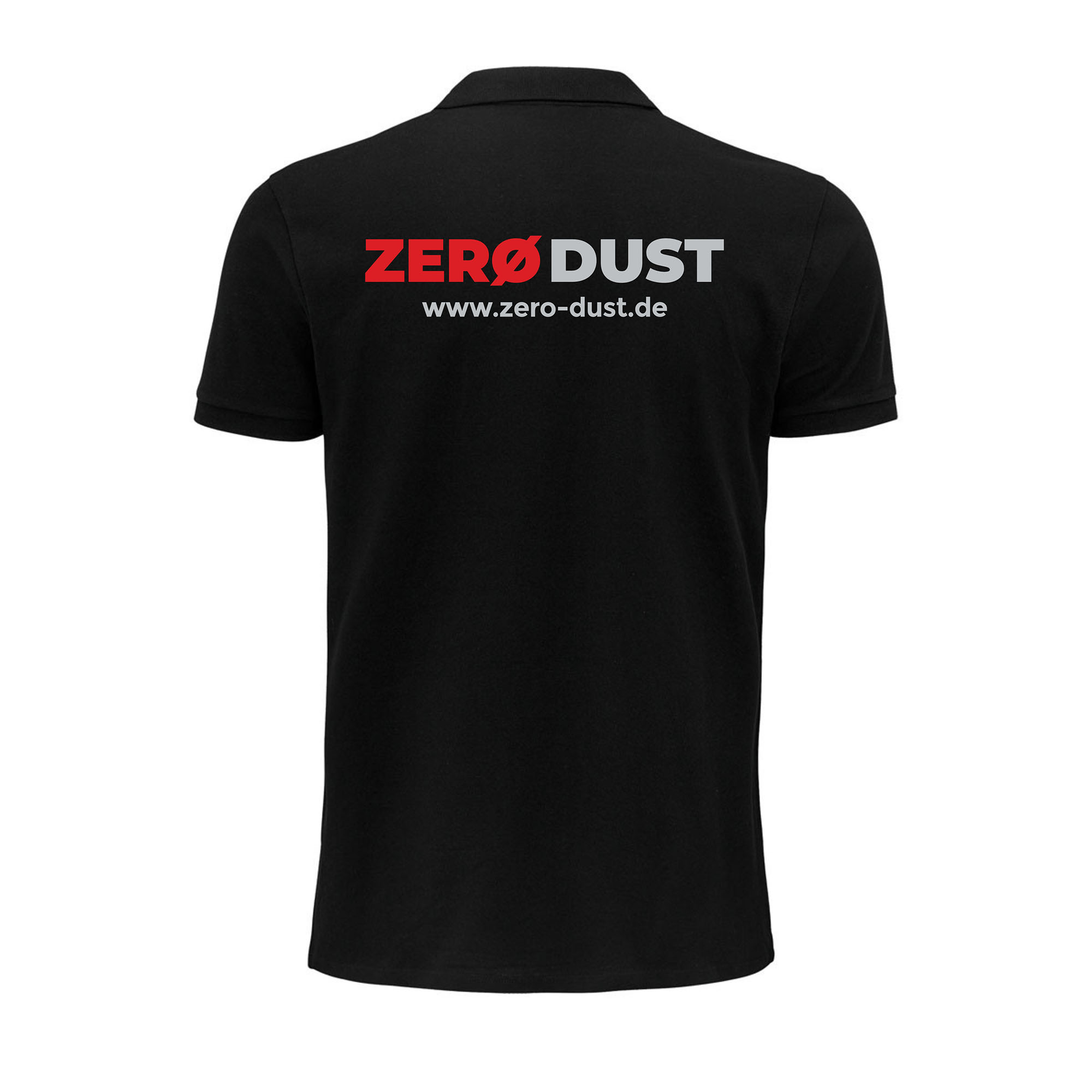 Schwarzes Zero Dust Handwerker Polo-Shirt Rückansicht