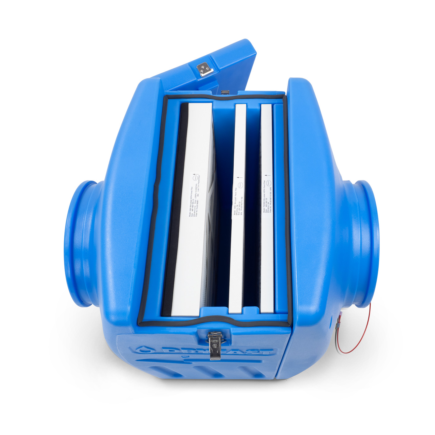 Zero Dust Staubfilterbox 350 mit eingesetzten Feinstaubfilte