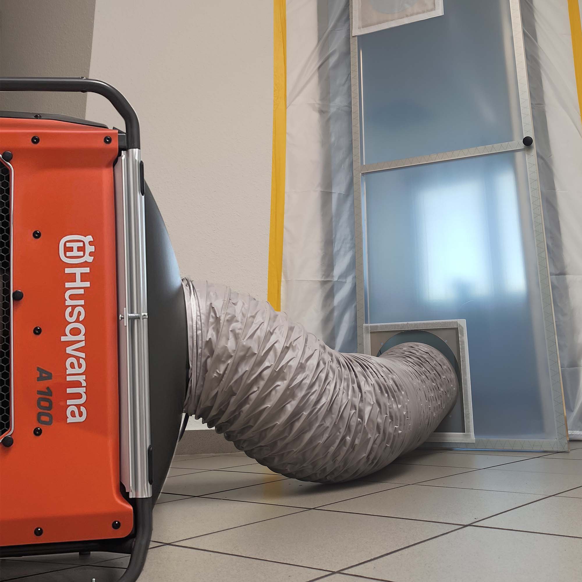 Adapter für Bau-Luftreiniger Husqvarna A100 mit Schlauchansc