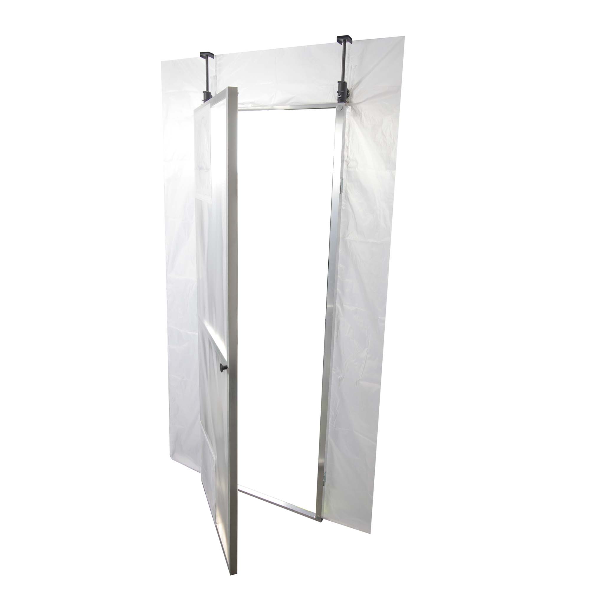 Zero Dust Staubschutz-Schwingtür aus Aluminium mit Folie