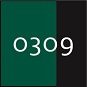 Weißes O309 Logo auf grün-schwarzem Hintergrund als Markenbild für O309 Produktdarstellung
