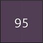 Quadratisches Farbmuster mit der Zahl 95 in dunklem Violett