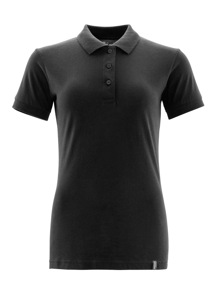 MASCOT® CROSSOVER Polo-Shirt für Damen in Vollschwarz, Arbeitsbekleidung mit taillierter Passform und klassischem Polokragen, Größe 2XLONE