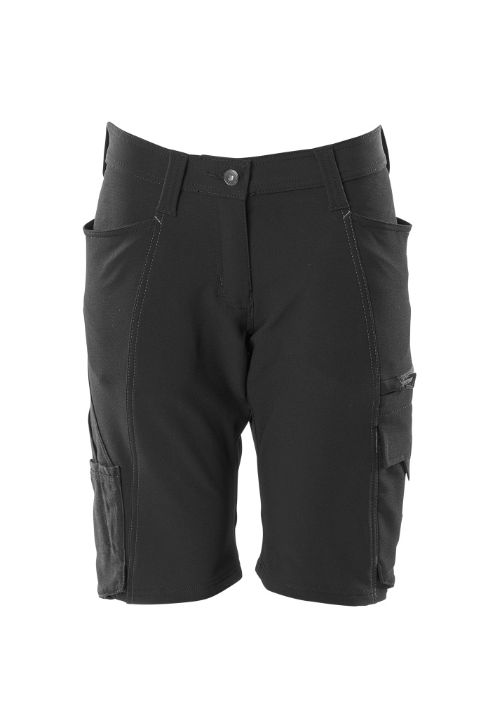 MASCOT® ACCELERATE Shorts in Schwarz, robuste Arbeitsshorts mit Damenpassform C34 und praktischen Taschen für Arbeitsbekleidung