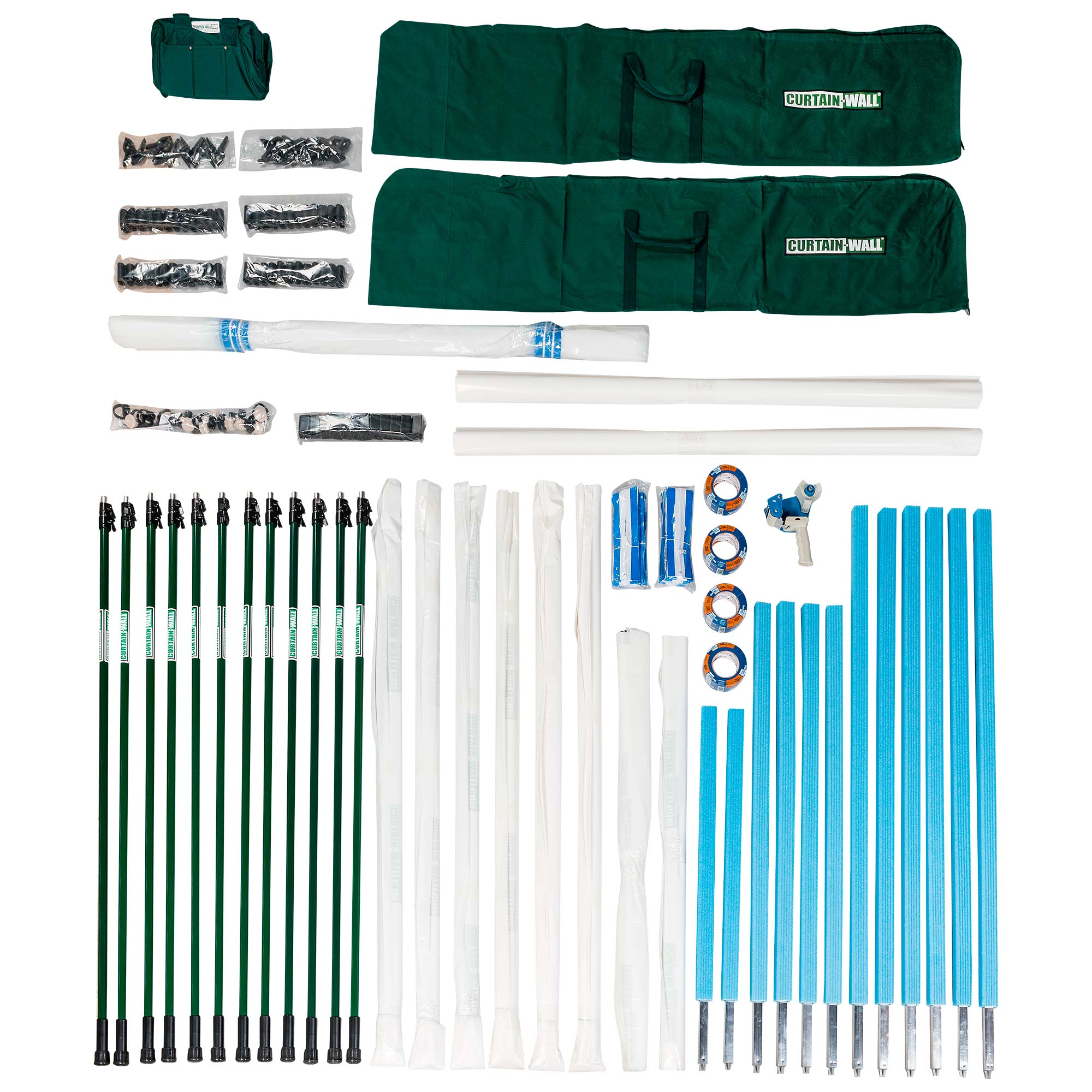 Curtain-Wall Staubschutzwand System Masterkit 14,4 x 4 m kom