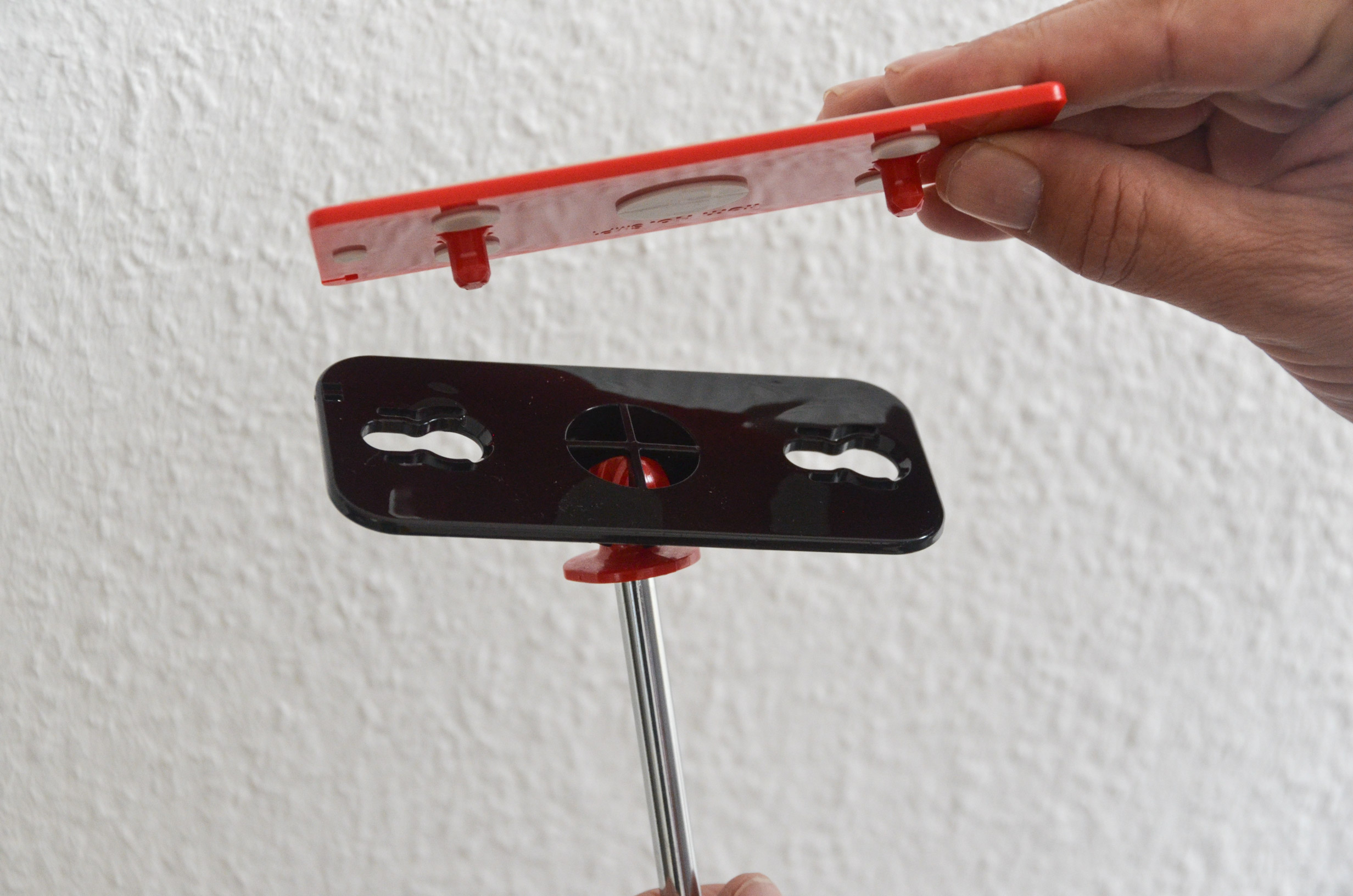 ZipWall Kopfplatte Unter- und Oberteil für Teleskopstangen