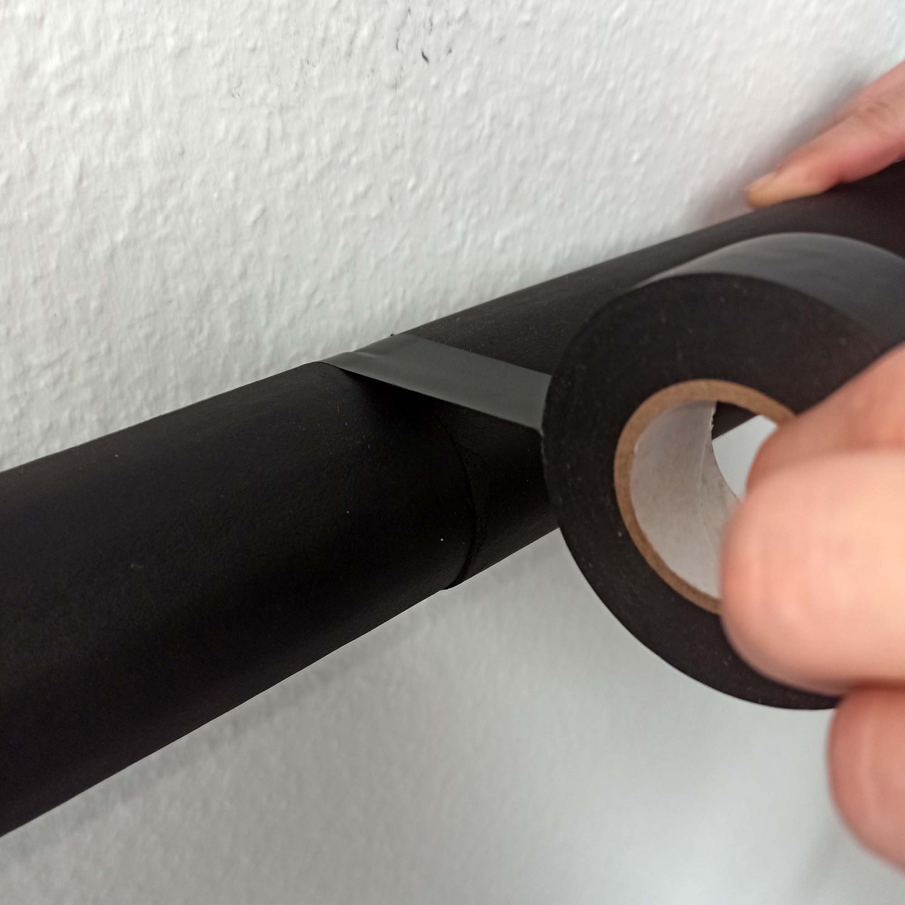 Zero Dust PVC Klebeband schwarz 25 m zum Verkleben von PVC-U