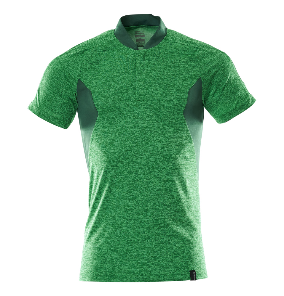 MASCOT® ACCELERATE Polo-Shirt in Grasgrün/Grün, kurzärmeliges Arbeitsbekleidungs-Polo für Herren in Größe 2XLONE, Frontansicht