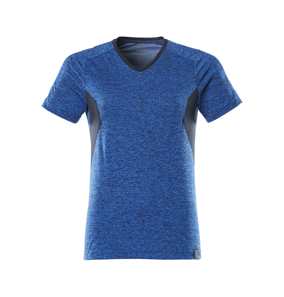 MASCOT® ACCELERATE T-Shirt für Damen, funktionelle Arbeitsbekleidung in melierter Kontrastfarbe mit V-Ausschnitt, Größe 3XLONE