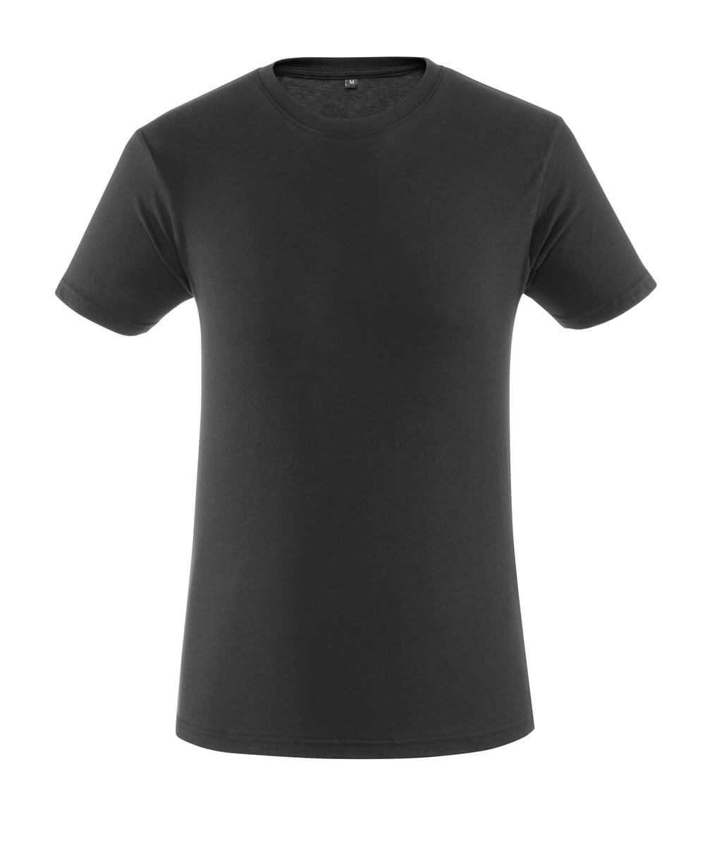 Vorderansicht MACMICHAEL® Arica WORKWEAR T-Shirt, Arbeitsbekleidung in Vollschwarz, Größe 2XL, kurzarm mit Rundhalsausschnitt