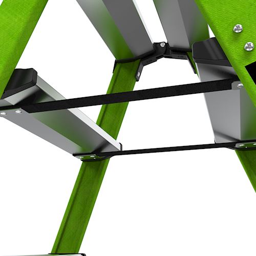 Detail der SURE STEP Stufenstehleiter aus Fiberglas, Little