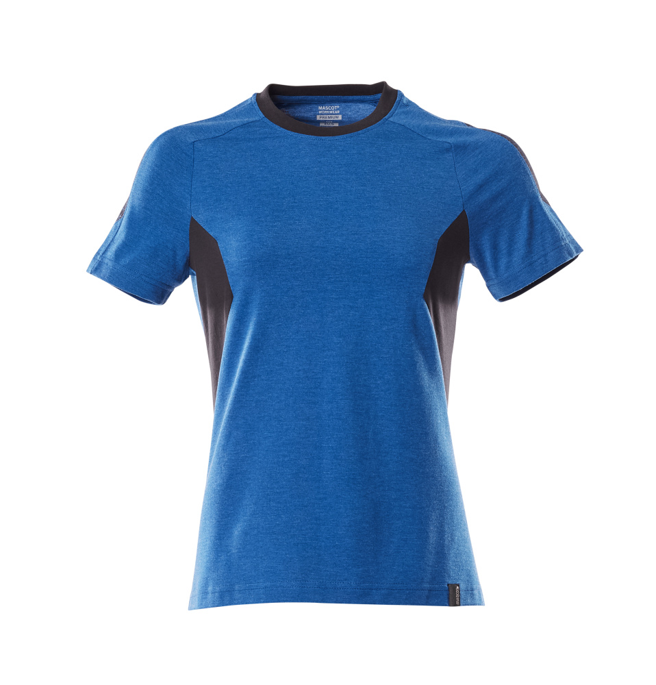 MASCOT® ACCELERATE T-Shirt für Damen in Azurblau/Schwarzblau, Größe 2XLONE, funktionelles Arbeitsbekleidungs-T-Shirt mit sportlichem Schnitt