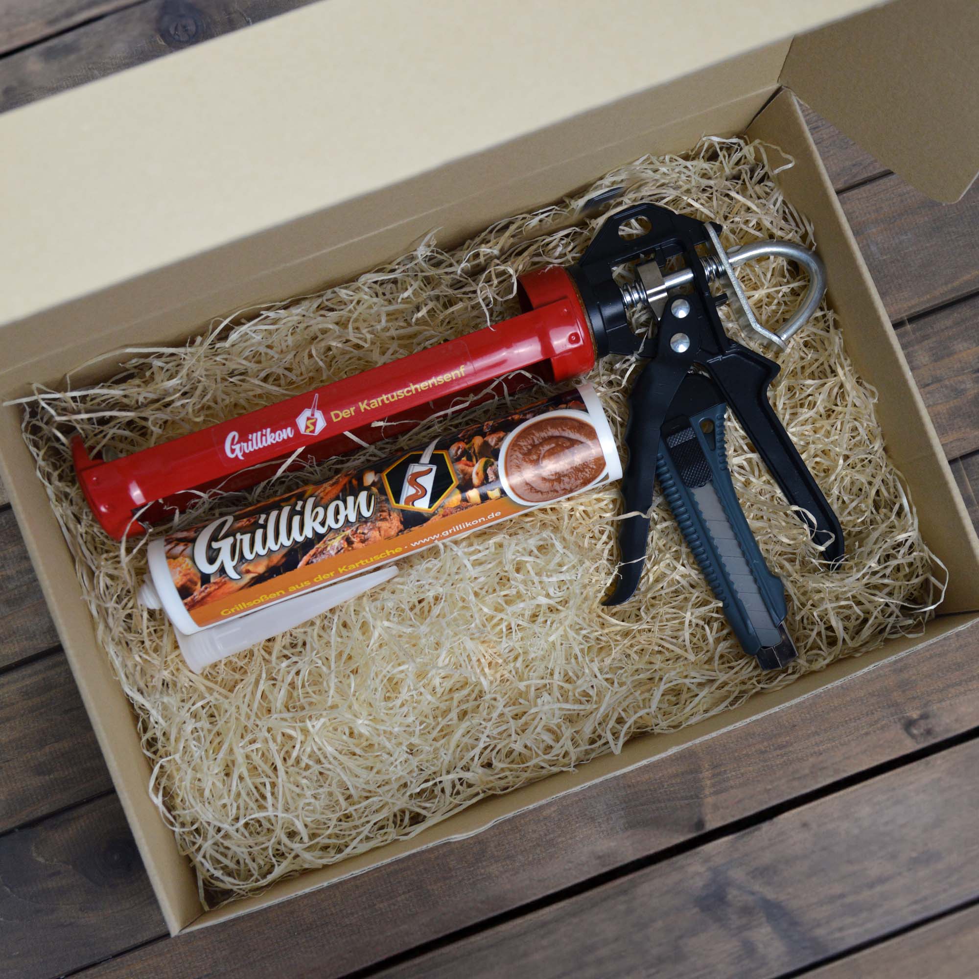 Grillikon Geschenkset „Meister“ Curry mit Kartuschensoße