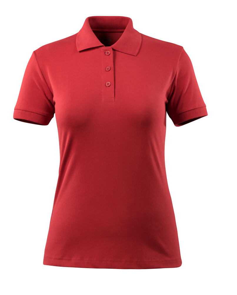 Rotes MASCOT® Grasse CROSSOVER Polo-Shirt in Damenpassform, Größe 2XL, kurzärmeliges Arbeitsbekleidungs-Poloshirt mit Knopfleiste