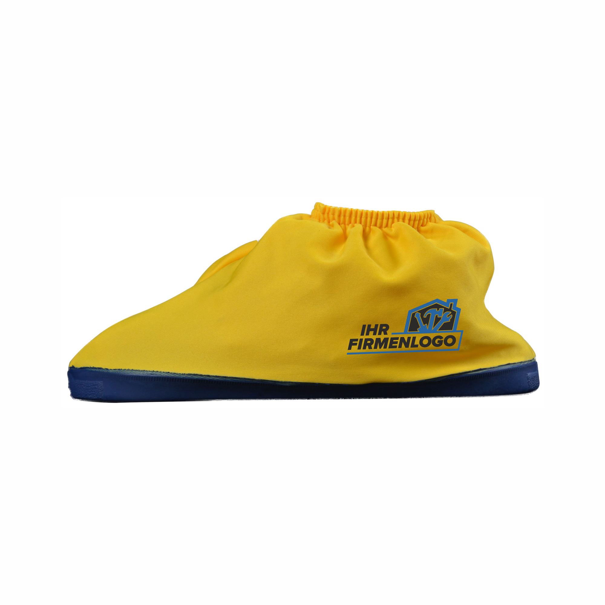 Gelber Sauber Überziehschuh mit rutschfester Sohle und Firme