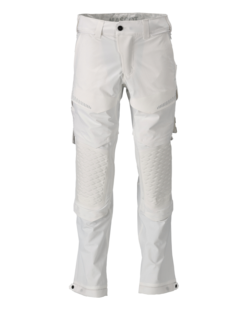 MASCOT® CUSTOMIZED Hose mit Knietaschen, robuste Arbeitsbekleidung in Herbstrot/Anthrazitgrau, Modell 82C58 für Handwerk und Bau