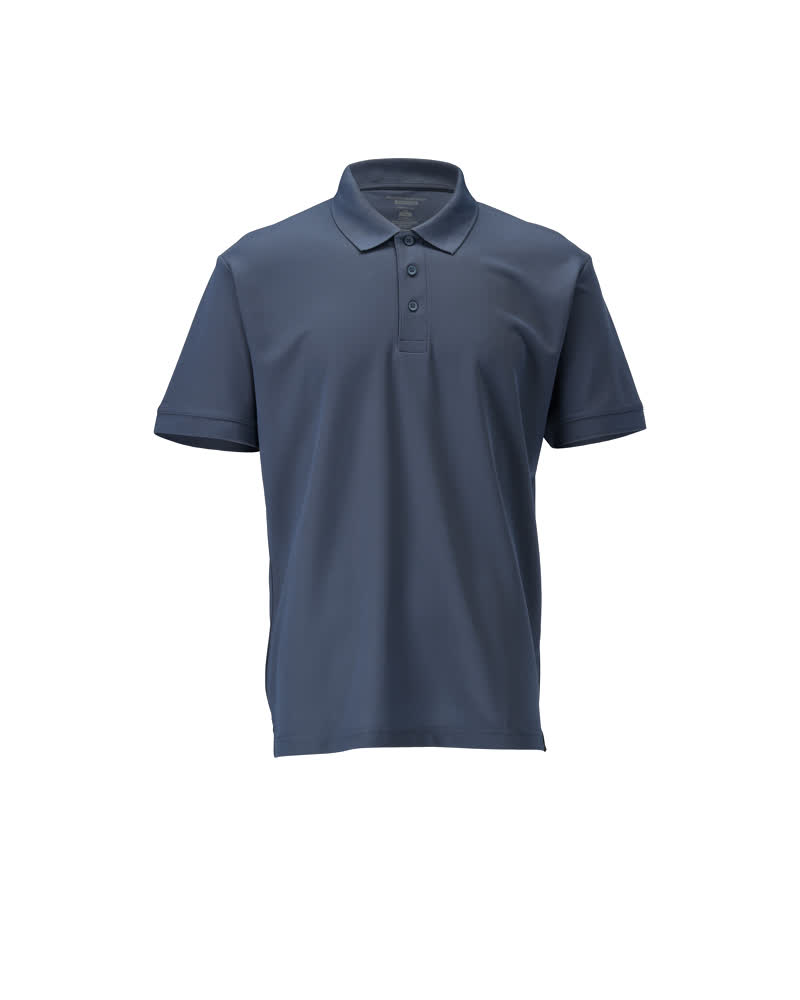 Steinblaues MASCOT® Grenoble CROSSOVER Polo-Shirt in Größe 2XL, funktionelle Arbeitsbekleidung mit Kragen und Knopfleiste