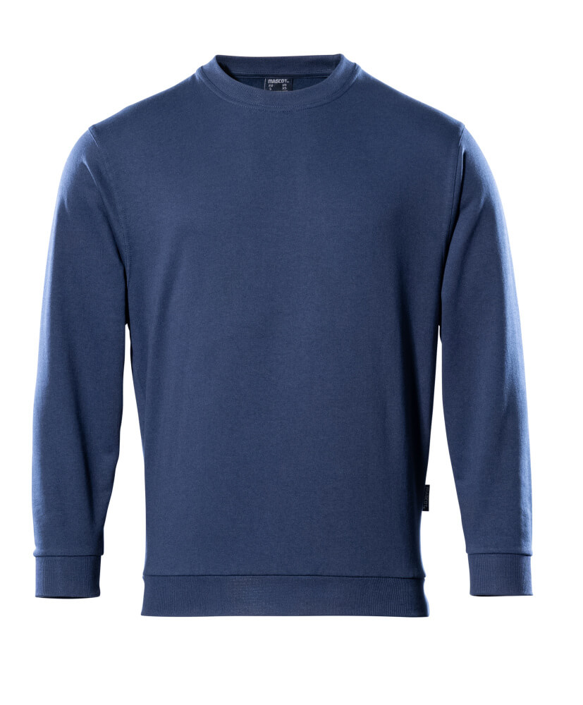 MASCOT® Caribien CROSSOVER Sweatshirt in Marine, Größe 2XL, aus gekämmter Baumwolle mit angerauter Innenseite, Rundhalsausschnitt und Rippbündchen für Arbeitsbekleidung