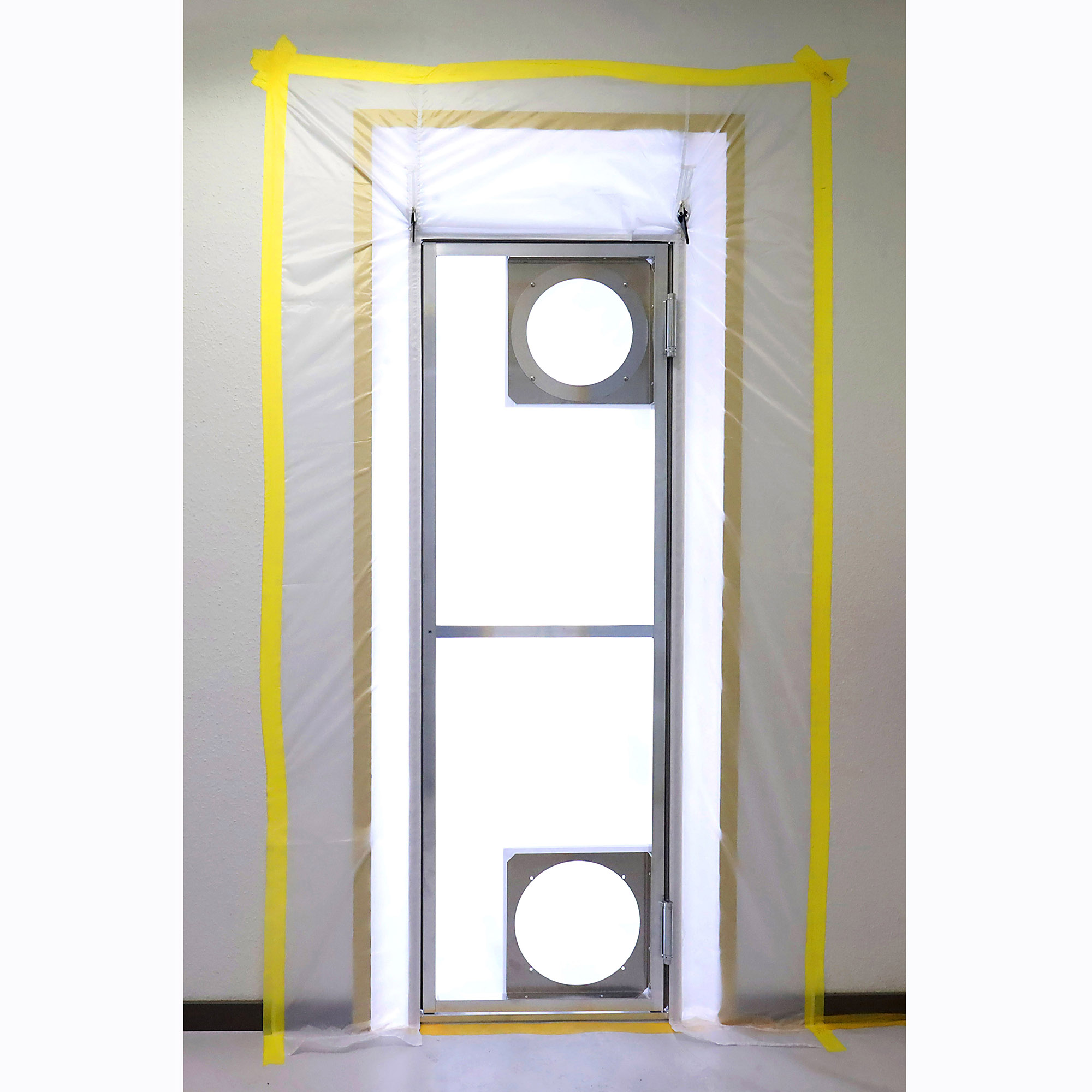 Zero Dust Pendel Staubschutztür aus Aluminium mit Tragetasch