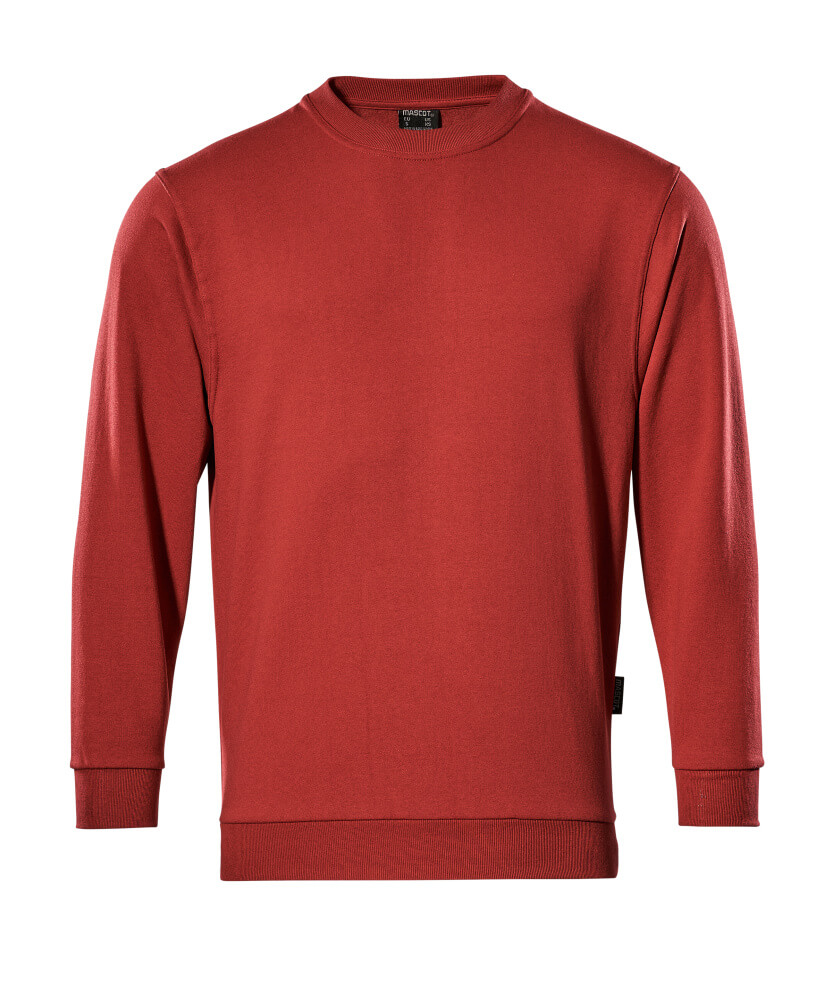 Rotes MASCOT® Caribien CROSSOVER Sweatshirt in Größe 2XL, strapazierfähige Arbeitsbekleidung mit Rundhalsausschnitt und langen Ärmeln
