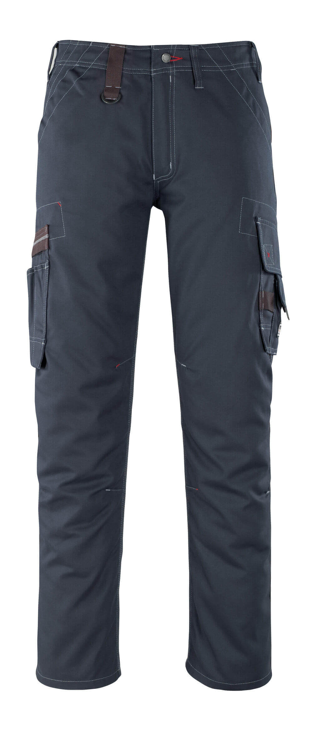 Arbeitsbild der MASCOT® Rhodos FRONTLINE Hose mit Schenkeltaschen in Schwarz, robuste Service- und Technikerhose Größe 82C46 mit seitlichen Beintaschen