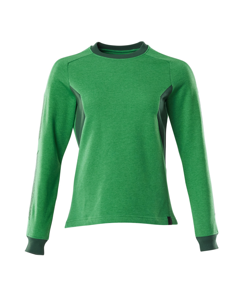 MASCOT® ACCELERATE Sweatshirt für Damen in Grasgrün/Grün, robuste Arbeitsbekleidung mit langen Ärmeln und Rundhalsausschnitt, Größe 2XLONE