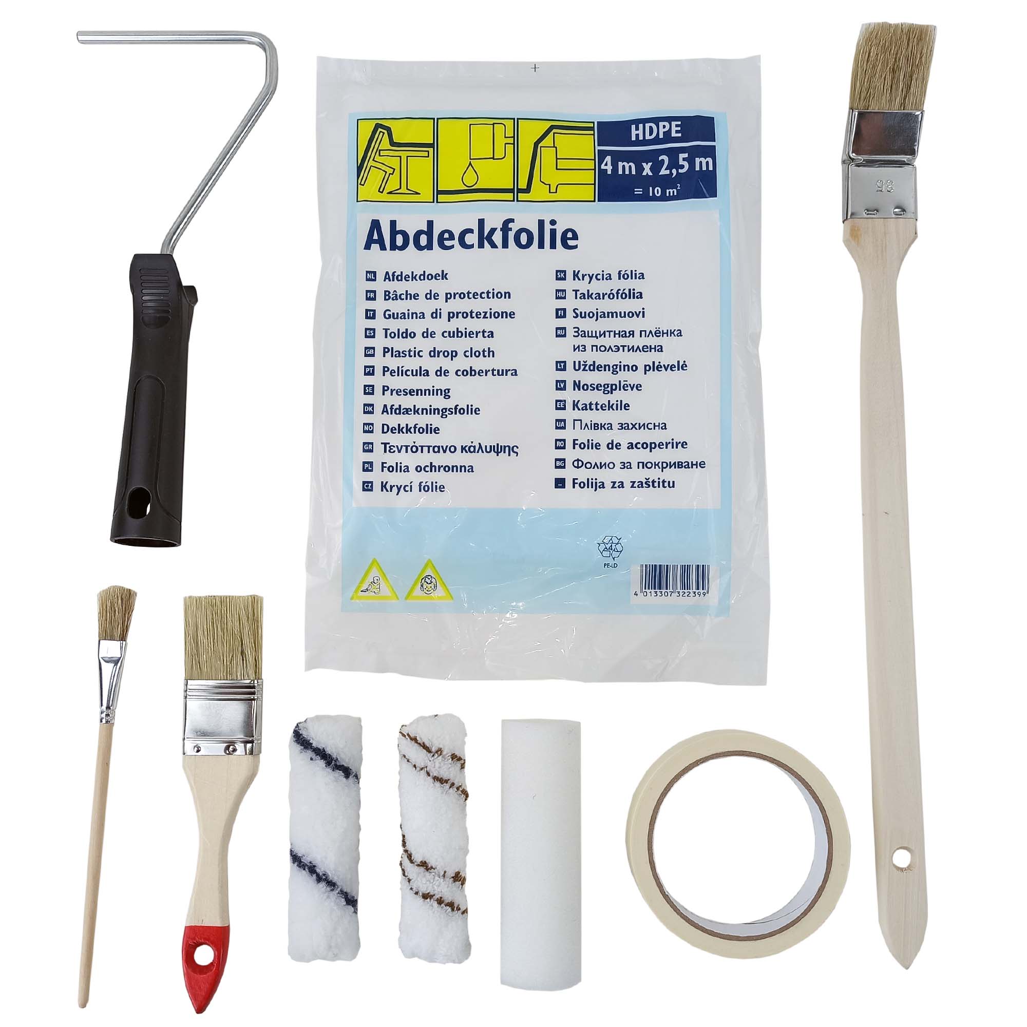 Zero Dust Profi-Renovier-Set 9-teilig mit Farbroller, Walzen