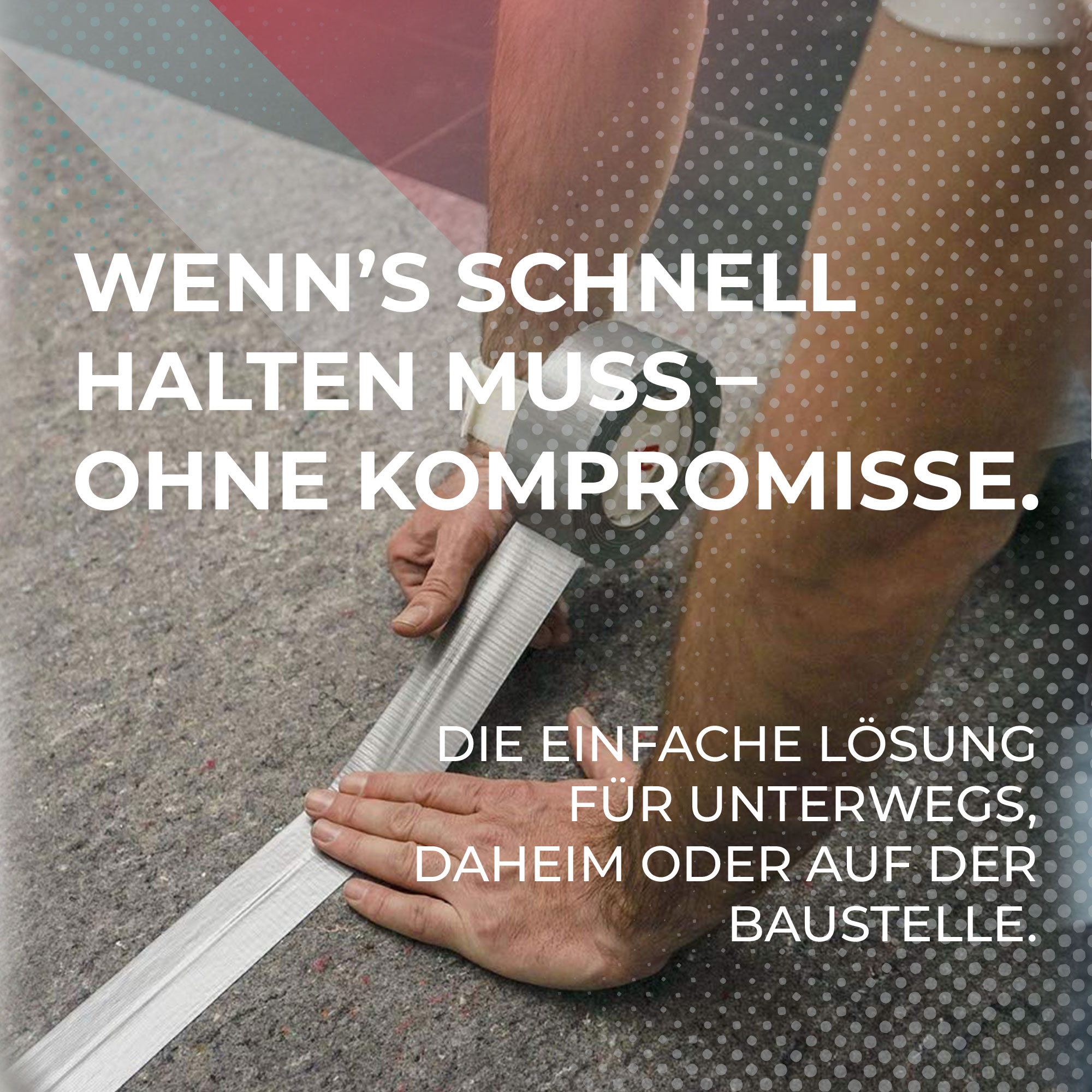 Zero Dust silbergraues Gewebeklebeband 48 mm x 50 m beim Ver