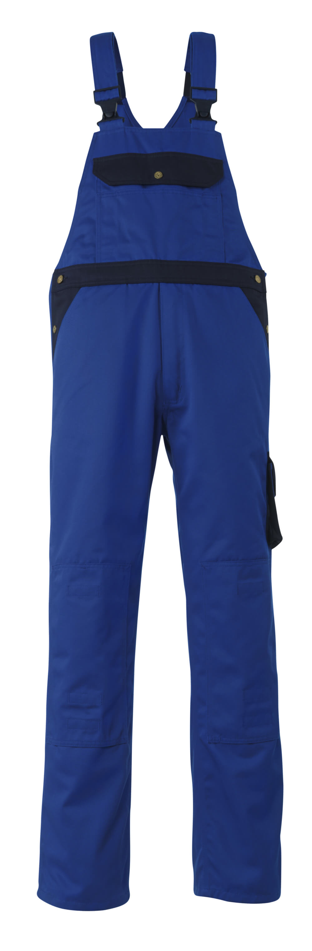 MASCOT® Milano IMAGE Latzhose mit höhenverstellbaren Knietaschen, zweifarbig kornblau/marine, robuste Arbeitslatzhose mit vielen Taschen