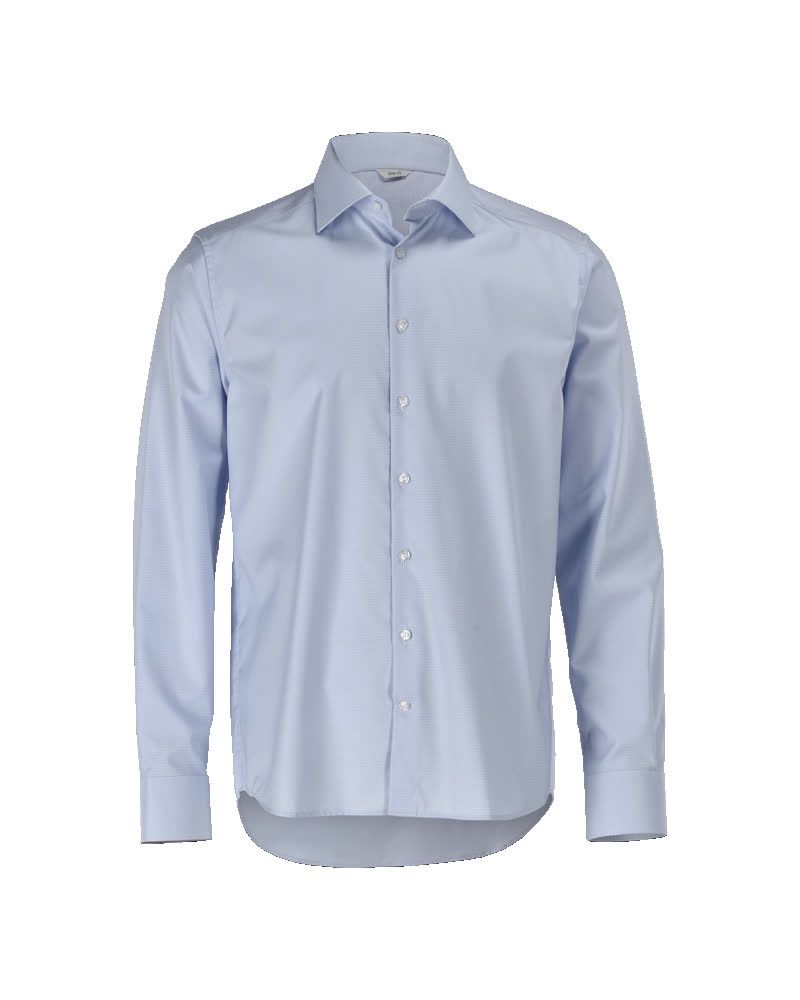 MASCOT® FRONTLINE Herrenhemd in Hellblau, schmale Passform, atmungsaktive und bügelleichte Baumwolle mit Kentkragen und verstellbaren Manschetten