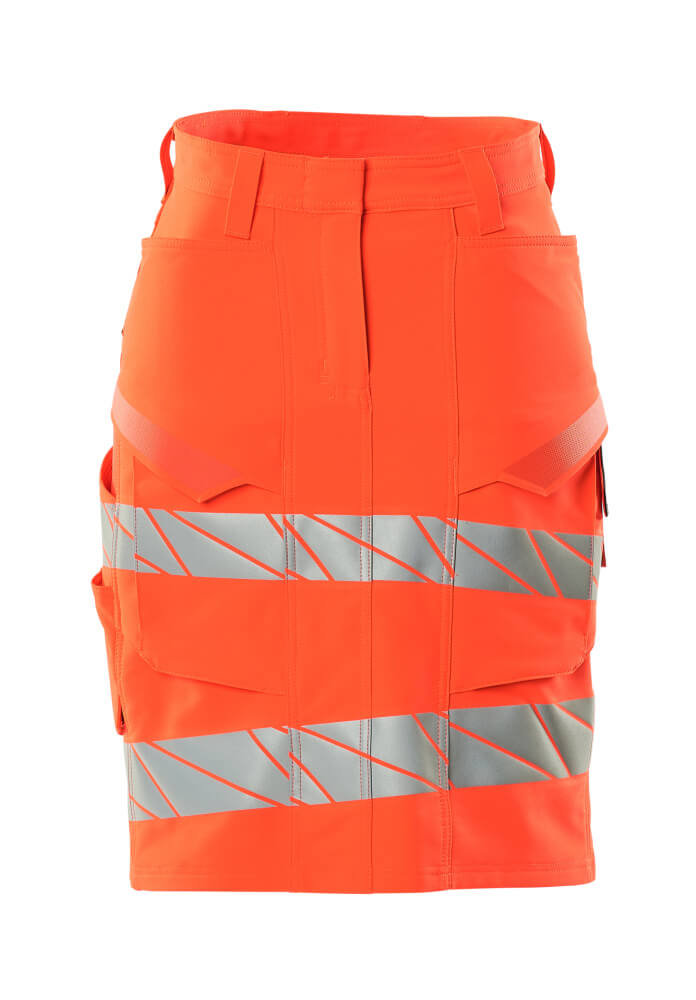 MASCOT® ACCELERATE SAFE Rock in Hi-vis Rot C34, zweifarbige Warnschutzbekleidung für Damen mit Reflexstreifen und funktionellen Taschen