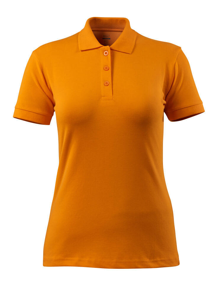 MASCOT® Grasse CROSSOVER Polo-Shirt in Hellorange, Damenpassform, Größe 2XL, kurzärmeliges Arbeits-Polo mit Kragen und Knopfleiste