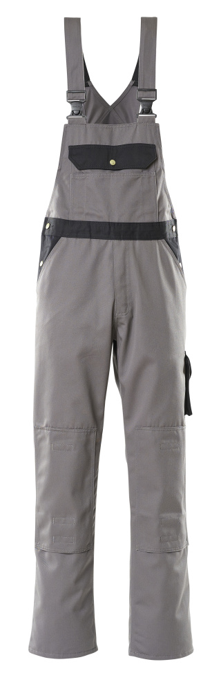 MASCOT® Milano IMAGE Latzhose mit Knietaschen, zweifarbige Arbeitsbekleidung Kornblau/Marine 82C68, robuste Arbeitshose mit vielen Taschen