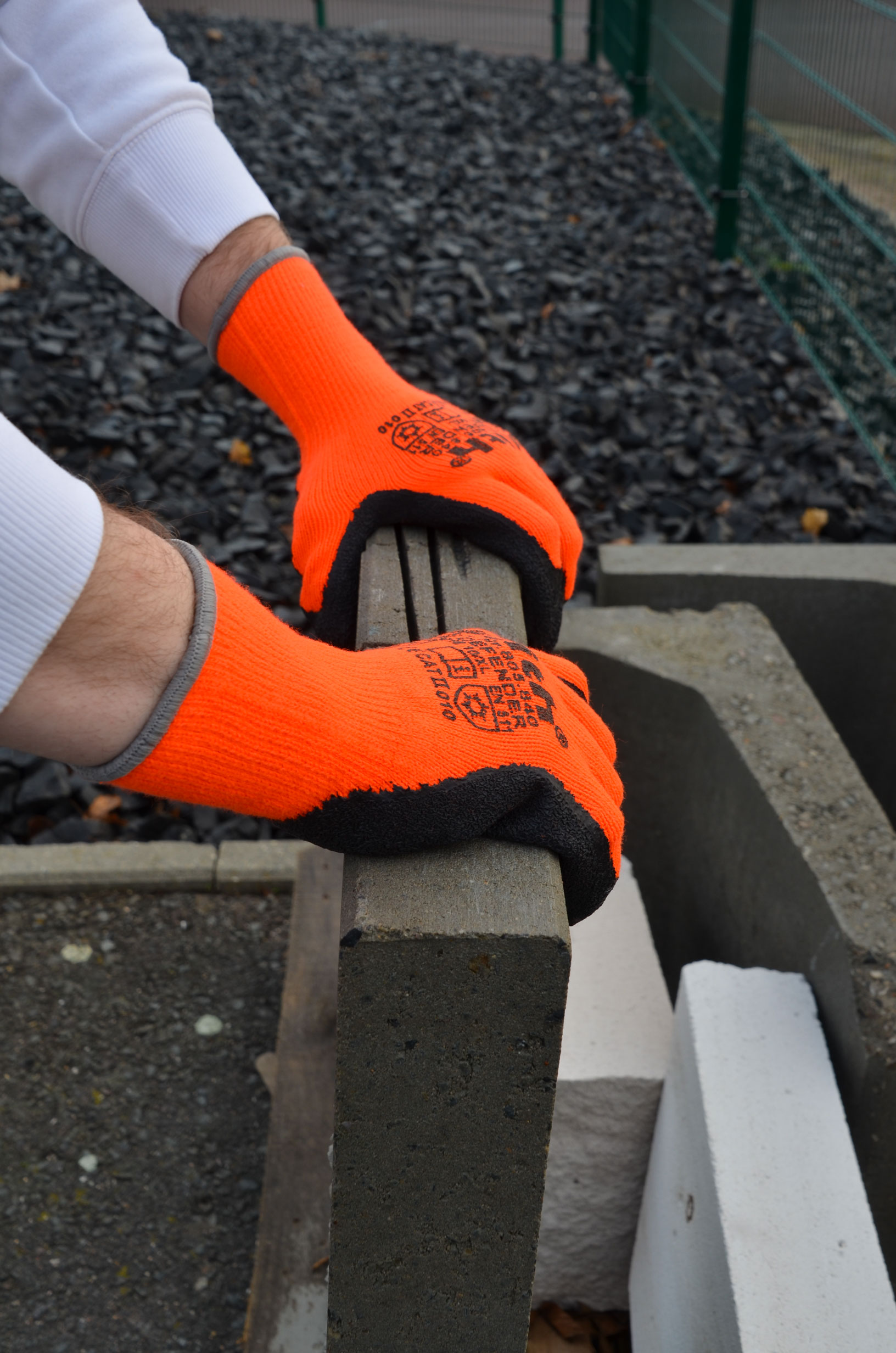 Zero Dust Winter Arbeitshandschuh neonorange Größe 9