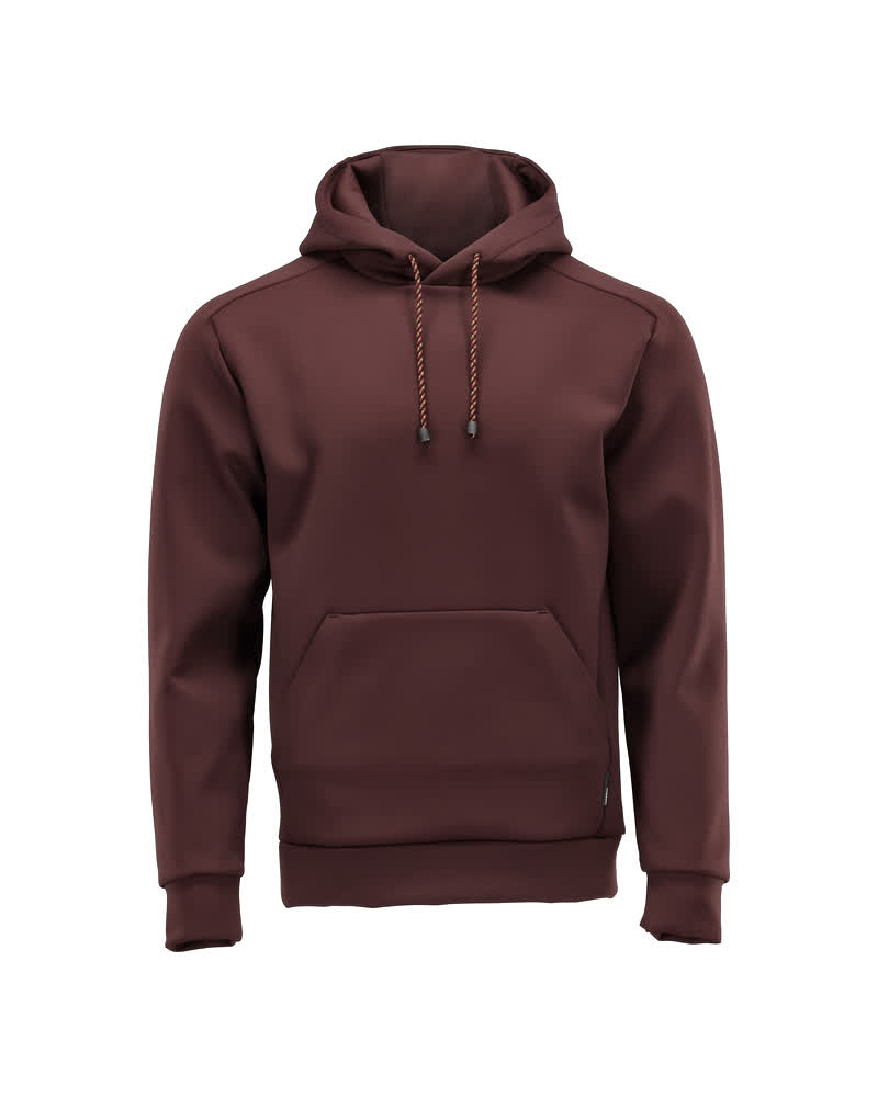 MASCOT® CUSTOMIZED Fleece Kapuzensweatshirt in Bordeaux, Größe 2XL, warme Arbeitsbekleidung mit Kapuze und Kängurutasche vorne
