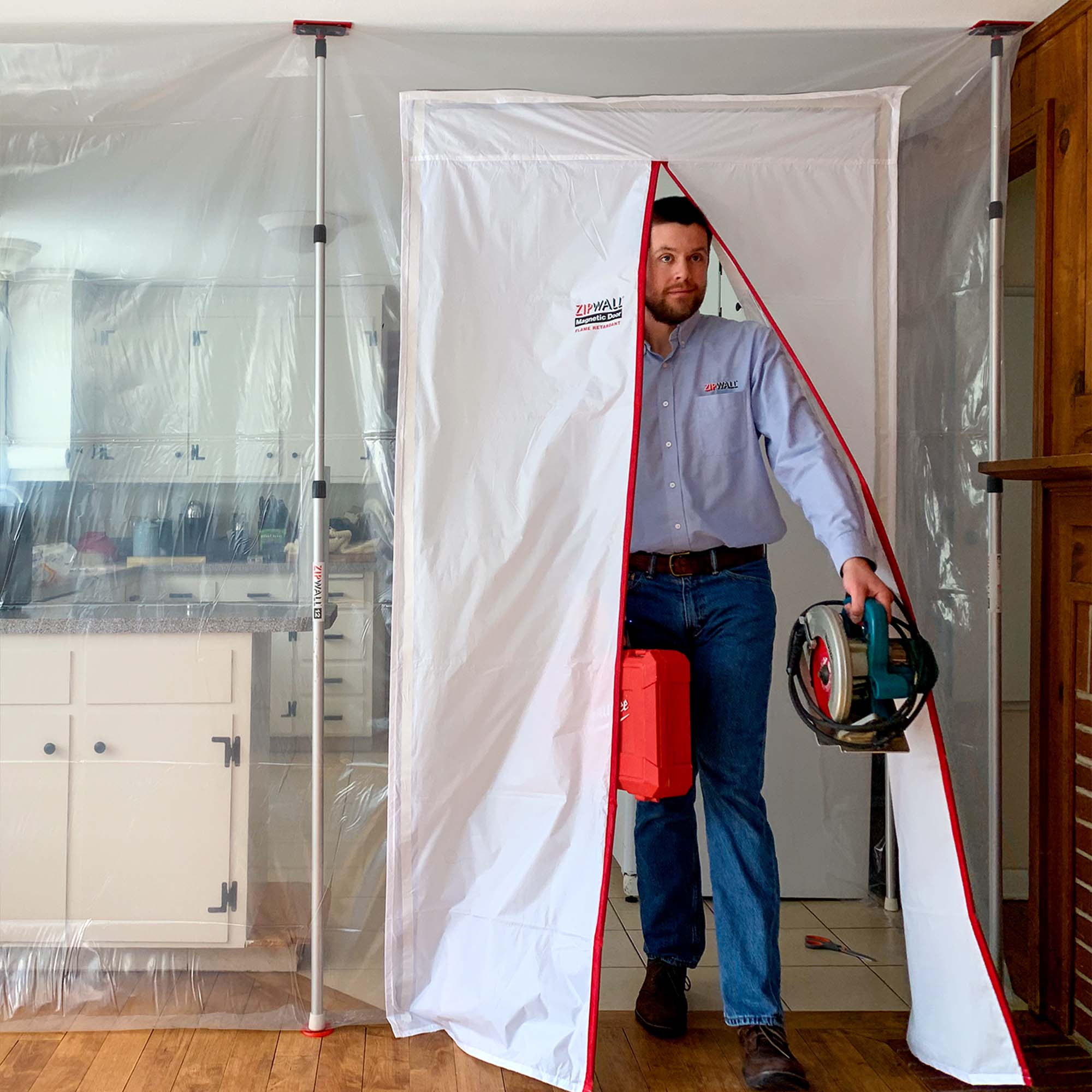 ZipWall Magnettür B1 Staubschutztür für breite Türöffnungen