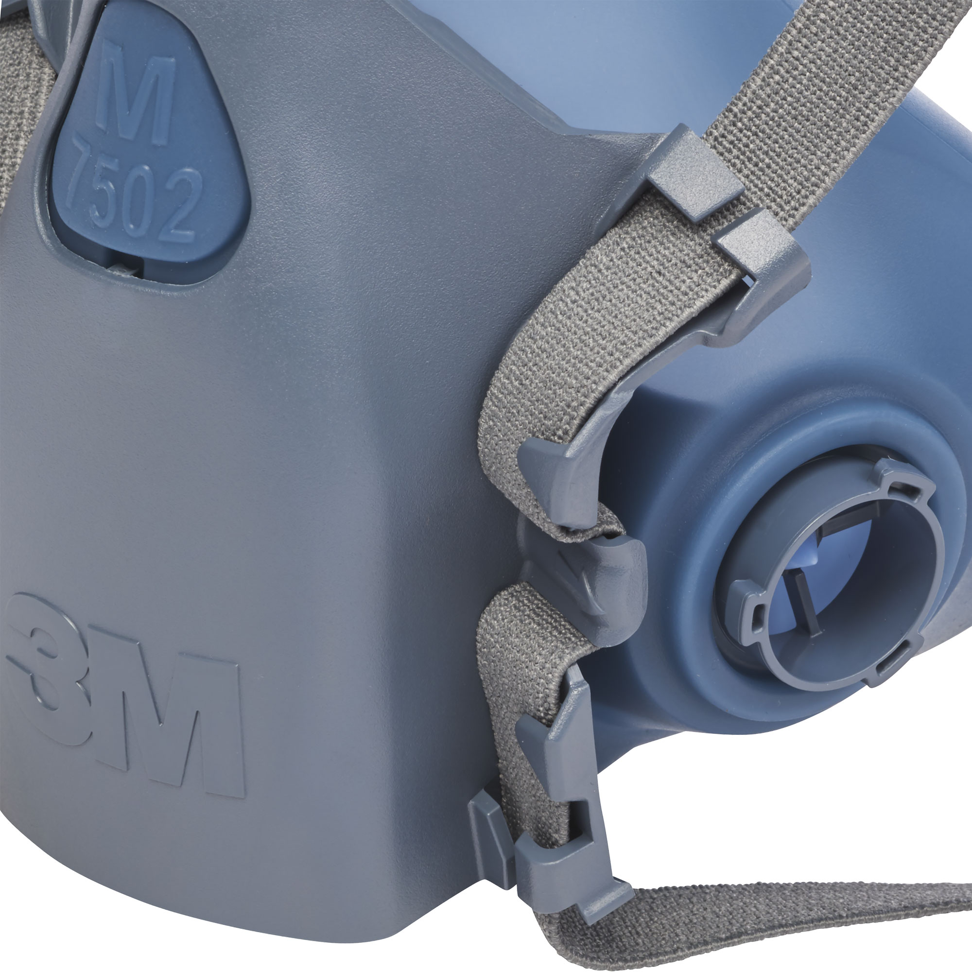 Detailansicht 3M Halbmaske 7502 Größe M mit Bebänderung