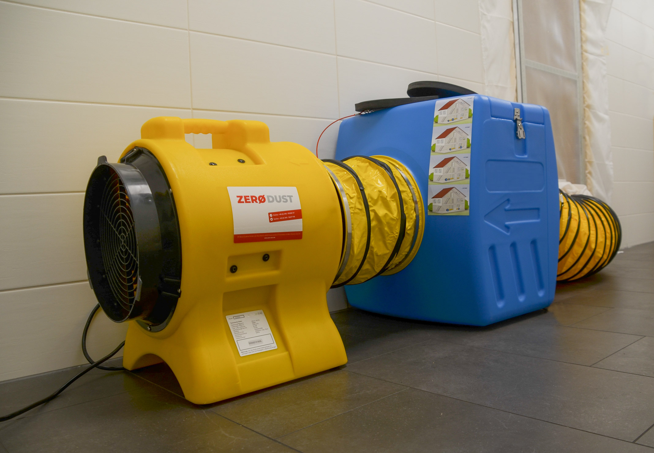 Zero Dust Axiallüfter S6800 Staubabsaugung 3.900 m³/Std.