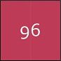 Rote quadratische Kachel mit der weißen Zahl 96 in der Mitte
