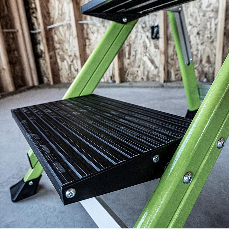 JUMBO STEP PRO Klapptreppe 3 Stufen mit breiten Trittstufen