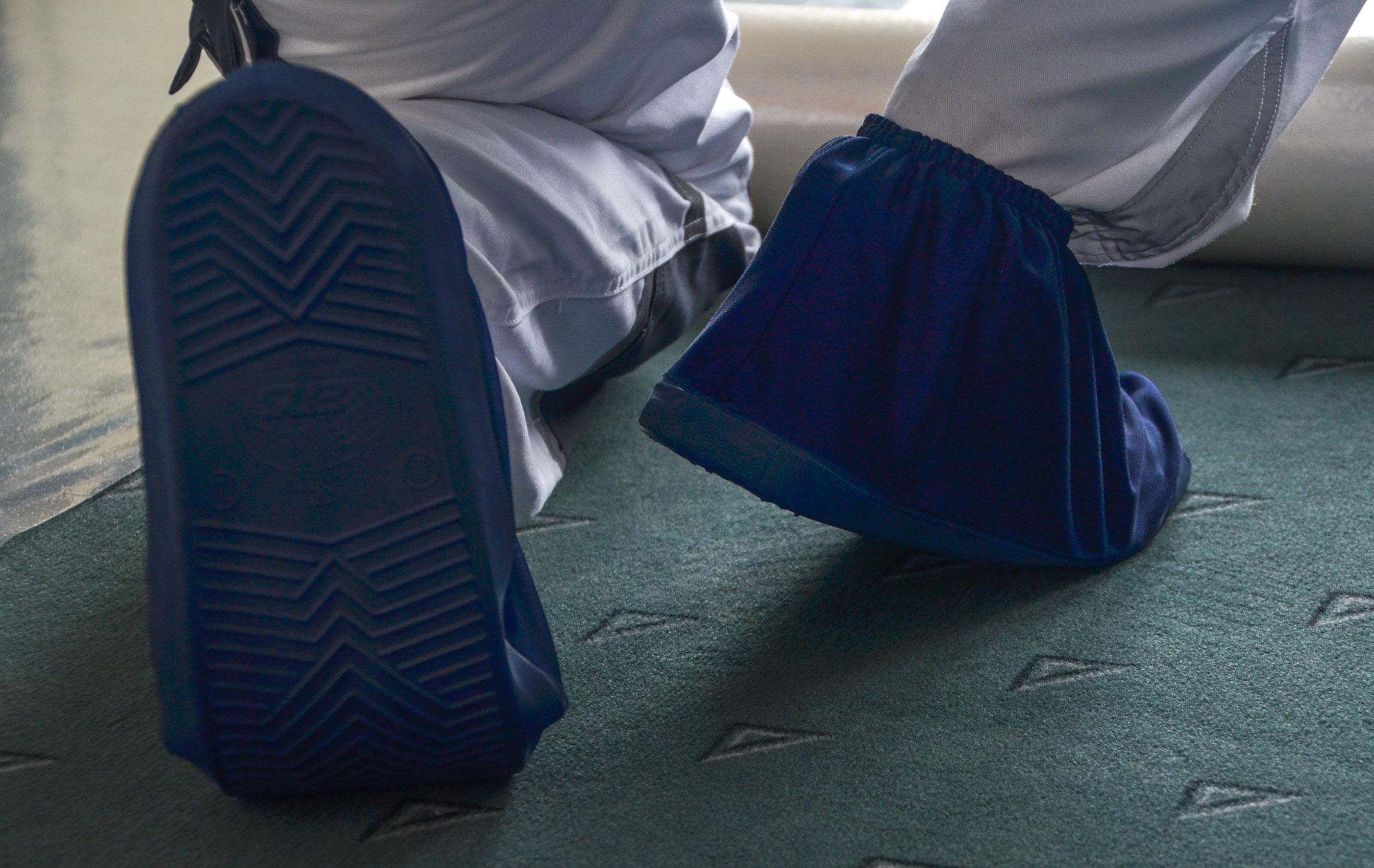 Zero Dust Sauber Überziehschuhe blau, rutschfeste Kautschuks