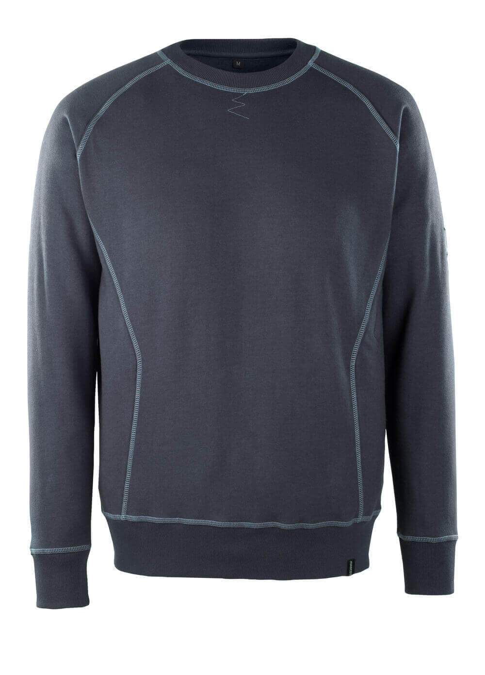MASCOT® Horgen MULTISAFE Sweatshirt in Schwarzblau, modernes, flammhemmendes und antistatisches Arbeitssweatshirt mit Rundhalsausschnitt und Rippbündchen