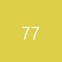Gelbe Farbfläche mit weißer Zahl 77 in der Bildmitte