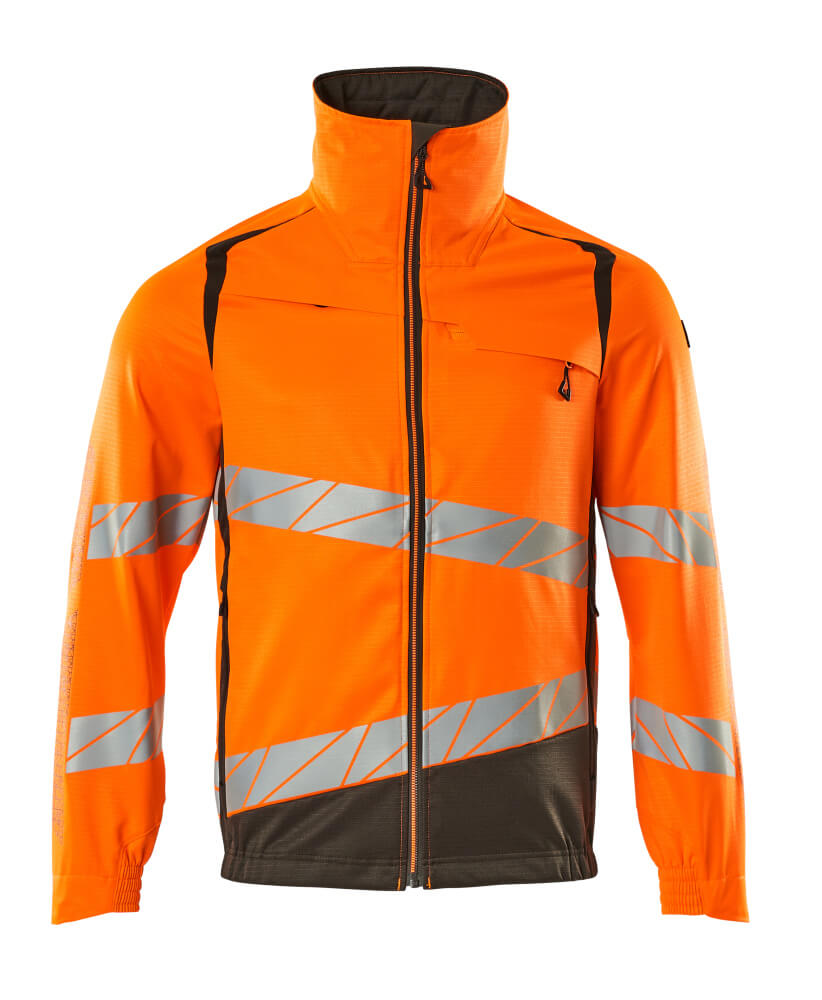 MASCOT® ACCELERATE SAFE Jacke in Hi-Vis Orange/Dunkelanthrazit, zweifarbige Warnschutzjacke mit reflektierenden Streifen, Größe 2XL