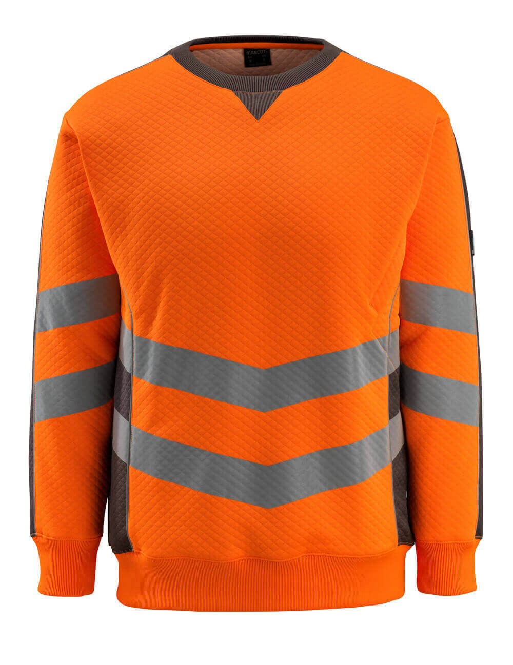 MASCOT® Wigton SAFE SUPREME Sweatshirt in Hi-Vis Orange/Dunkelanthrazit, Größe 2XL, mit reflektierenden Streifen als zweifarbige Warnschutzbekleidung