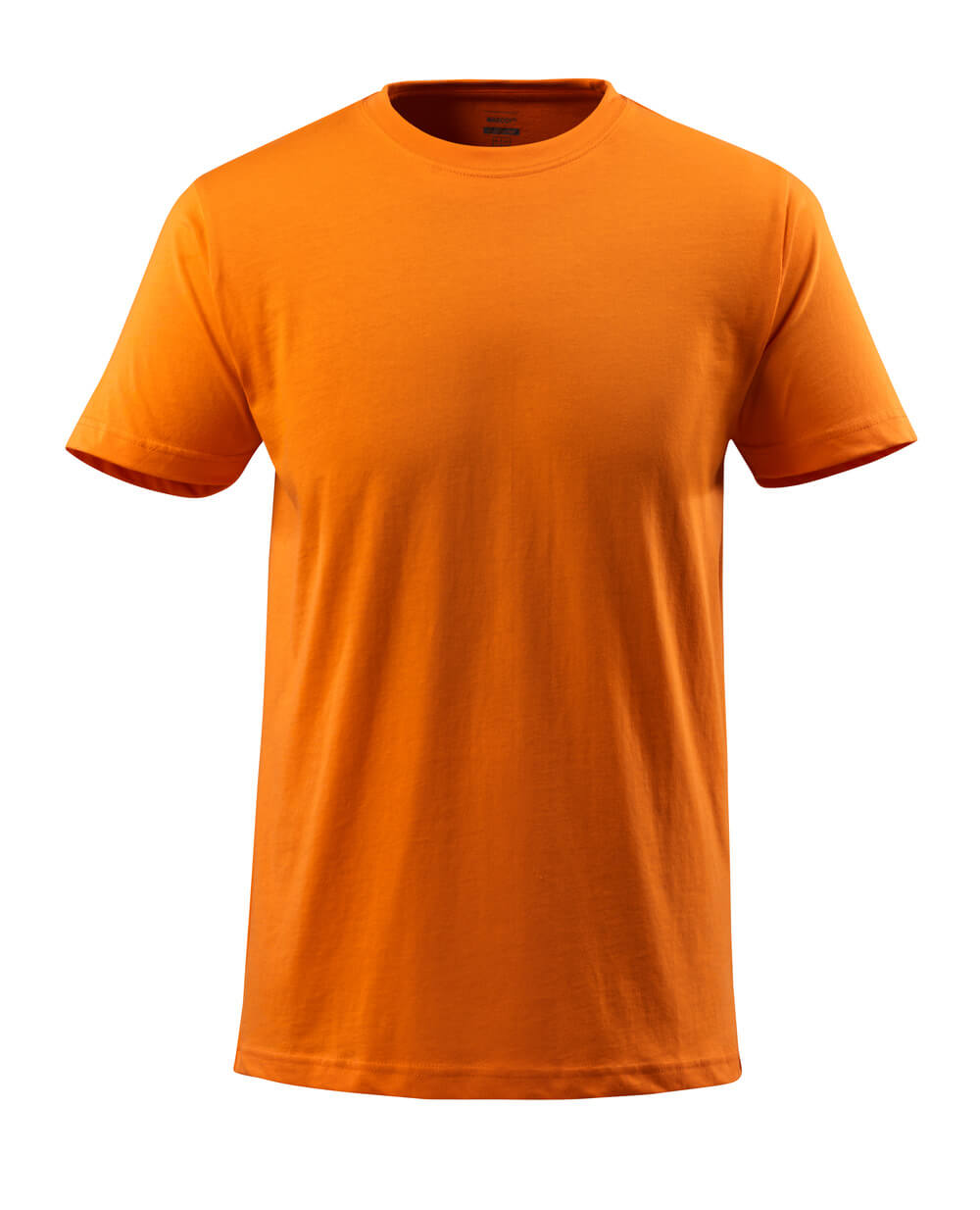 Abbildung des MASCOT® Calais CROSSOVER T-Shirts für Arbeitsbekleidung in Orange, kurzärmlig mit Rundhalsausschnitt, Vorderansicht