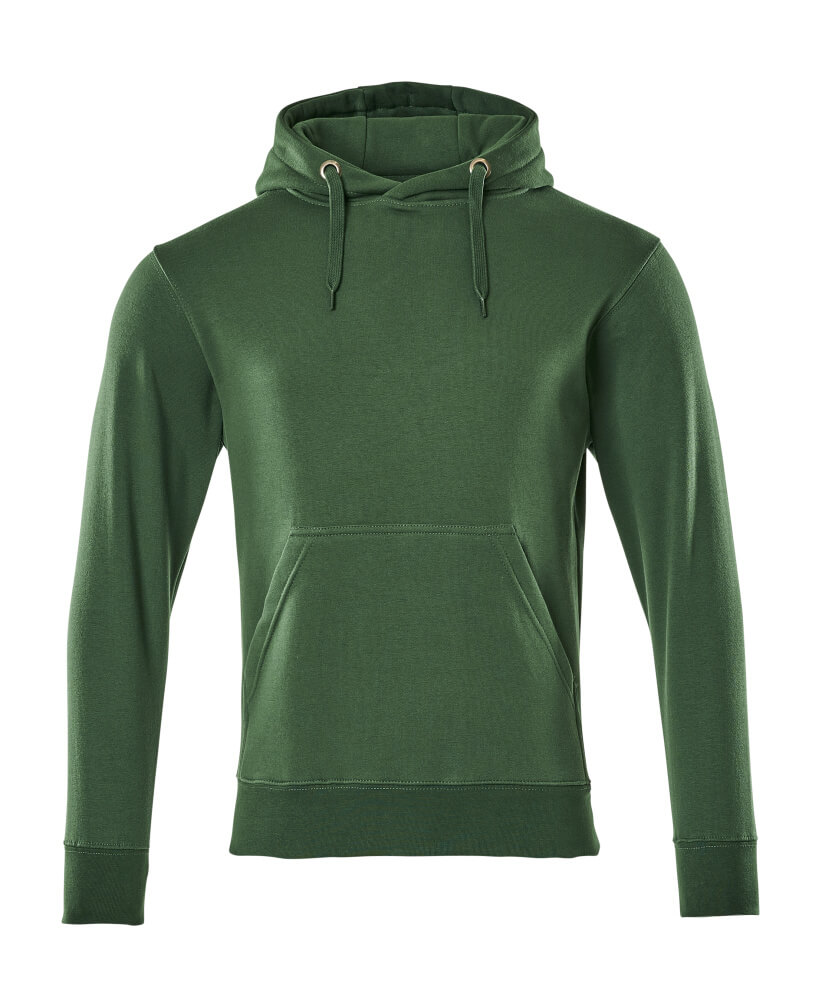 MASCOT® Revel CROSSOVER Kapuzenpullover in Dunkelgrün, Arbeitsbekleidung mit Kapuze und Kängurutasche, Größe XL