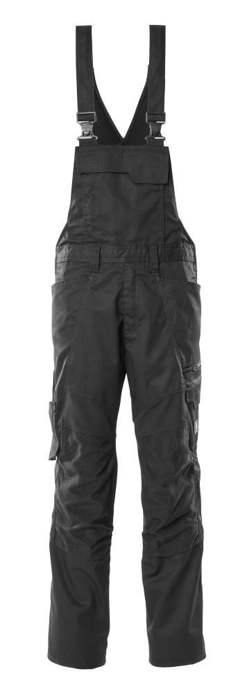 MASCOT® ACCELERATE Latzhose mit Knietaschen, robuste Arbeitslatzhose in Schwarzblau, Größe 82C42, mit vielen Taschen für Handwerk und Bau