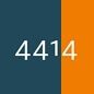 Quadratisches Icon mit der weißen Zahl 4414 auf dunkelblauem Feld und oranger Vertikalfläche rechts