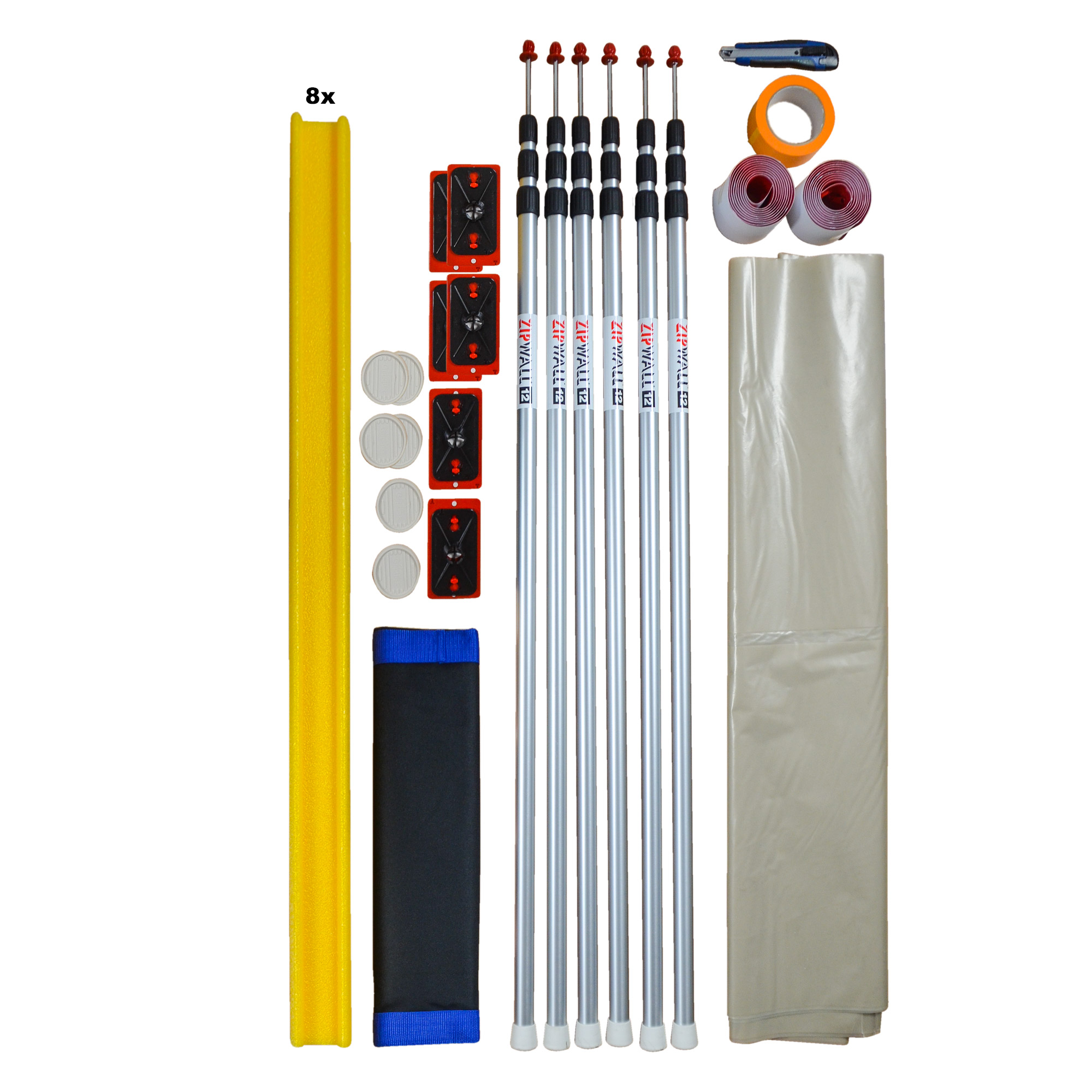 ZipWall Staubschutzwand Handwerker-Set komplett 3,60 x 12,50